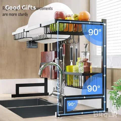 Отцедник за съдове, Органайзер за кухня със сушилник за съдове, снимка 5 - Други стоки за дома - 49761188