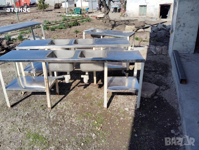 Маси от неръждавейка с мивки, снимка 4 - Други стоки за дома - 53818086