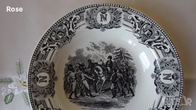 Антични белгийски чинии Napoleon. Марка Keramis B.F. 1890г., снимка 3 - Антикварни и старинни предмети - 51014504
