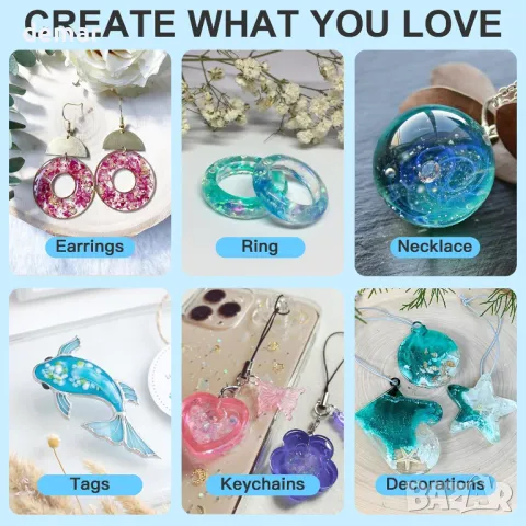 JDiction UV смола, 1000 гр високо гланцирана UV смола Прозрачна, снимка 7 - Други стоки за дома - 49128074