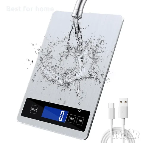 Дигитални кухненски везни – до 15 кг с висока точност до 1 г | g/kg/lb:oz/ml/fl'oz