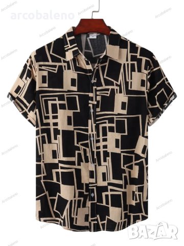 Мъжка памучна ежедневна риза с къс ръкав в плътен цвят, 10цвята , снимка 5 - Ризи - 41211154