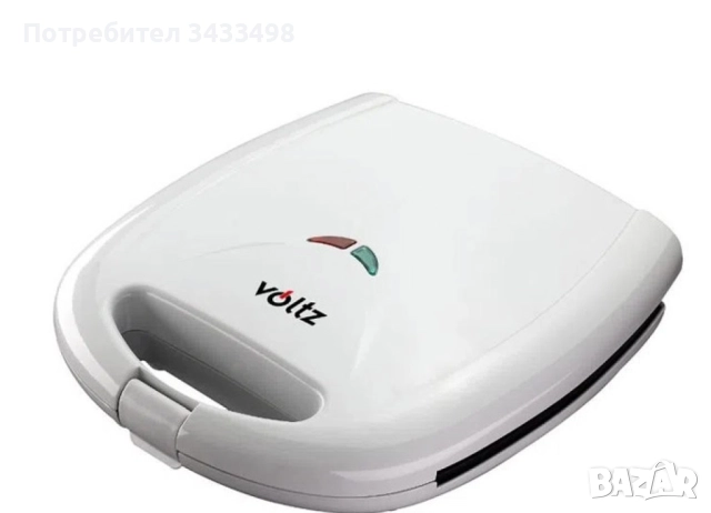 Уред за сладки орехчета Voltz, 1200W, За 24 сладки, Незалепващи плочи, Бял, снимка 2 - Тостери - 52010059