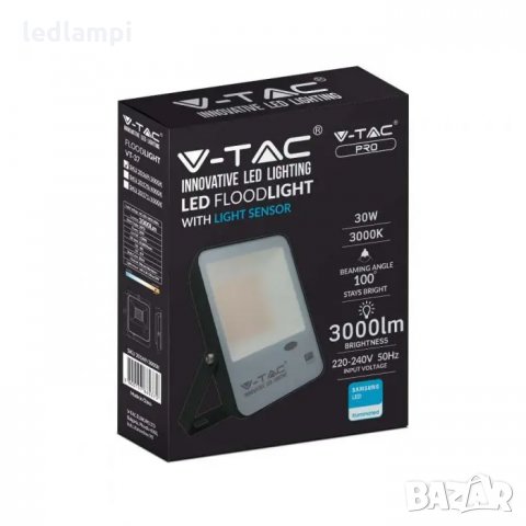 LED Прожектор 30W Сензор Super BRIGHT 120Lm/W - 5 Години Гаранция, снимка 2 - Лед осветление - 34548173