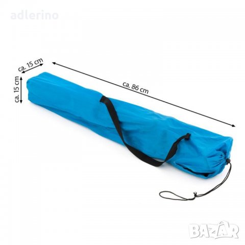 Комплект от 2 броя сгъваеми столове, плаж, къмпинг, градина, рибарски стол, до 120 кг, сини, снимка 2 - Градински мебели, декорация  - 34311661