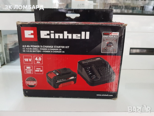 Комплект батерия и зарядно устройство Einhell PXC 4512042, 18 V, 4.0 Ah