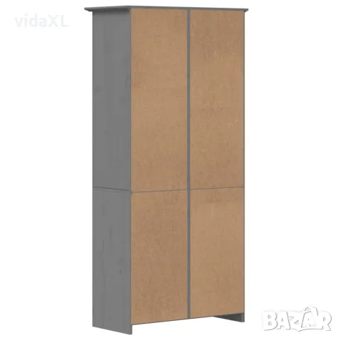 vidaXL Етажерка за книги BODO сива 82x40x173 см бор масив, снимка 6 - Етажерки - 56147263