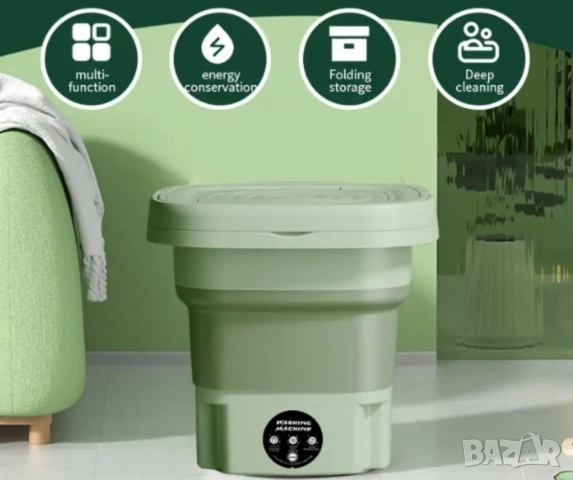 Електрическа компактна преносима пералня с горен отвор и контрол на докосване