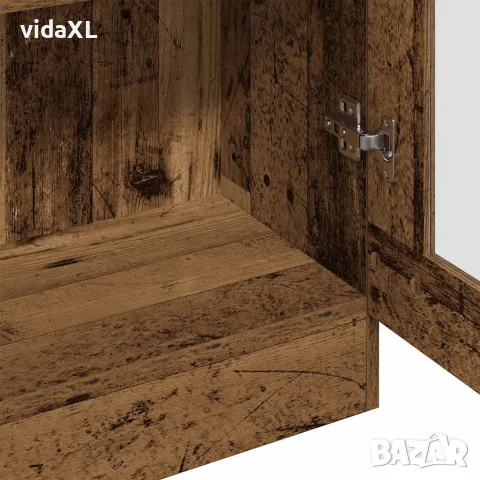vidaXL Висок шкаф, старо дърво, 82,5x30,5x185 см, инженерно дърво, снимка 7 - Шкафове - 56146982