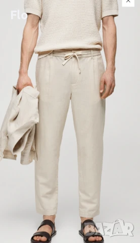 Ленен панталон Mango