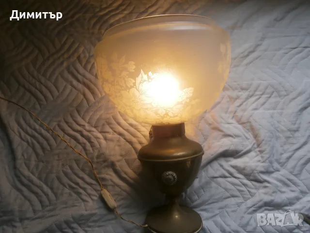 Антикварна лампа 46см., снимка 4 - Антикварни и старинни предмети - 55949050