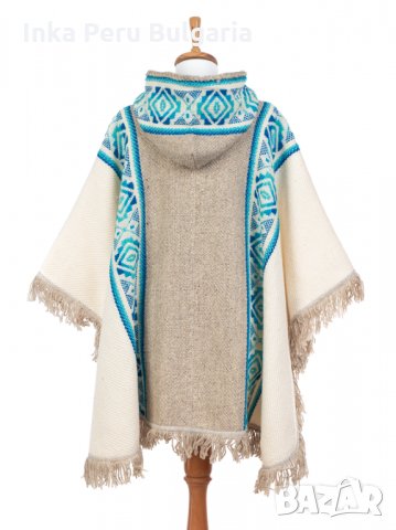 Автентичнo еквадорско унисекс пончо, 100% вълна, снимка 5 - Блузи с дълъг ръкав и пуловери - 35855745
