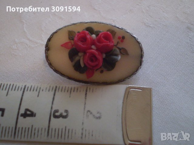 Дамска брошка ретро винтидж стил, снимка 6 - Антикварни и старинни предмети - 38849596