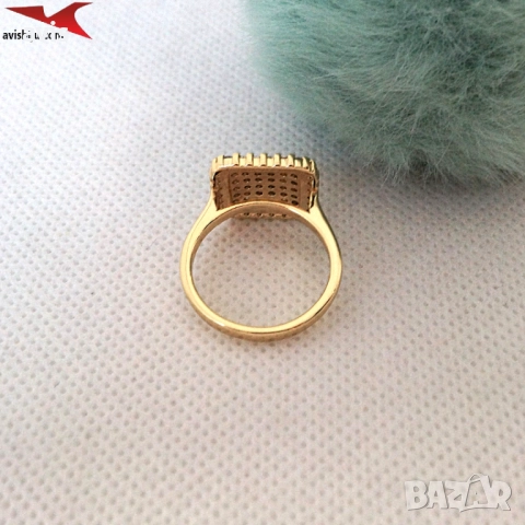 Пръстен с 14К златно покритие 224826, снимка 2 - Пръстени - 52646726