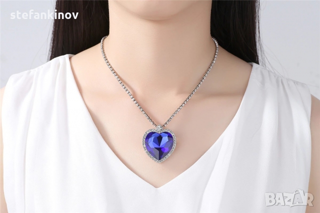 Колие СЪРЦЕТО НА ОКЕАНА от филма Титаник, снимка 8 - Колиета, медальони, синджири - 36042136