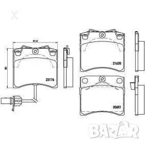 SIMER 561.2 Накладки предни VW Transporter T4 / 1990-2003 / OE 7D0698151H / OE 7D0698151C 
