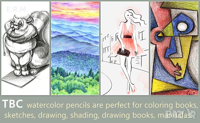 Комплект акварелни моливи 72 професионални цветни молива за рисуване, снимка 4 - Ученически пособия, канцеларски материали - 40686785
