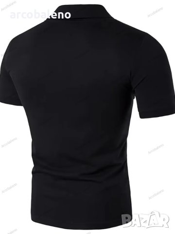 Мъжка бързосъхнеща поло тениска с яка и три копчета Pique Jersey, 2цвята - 023, снимка 5 - Тениски - 41482050