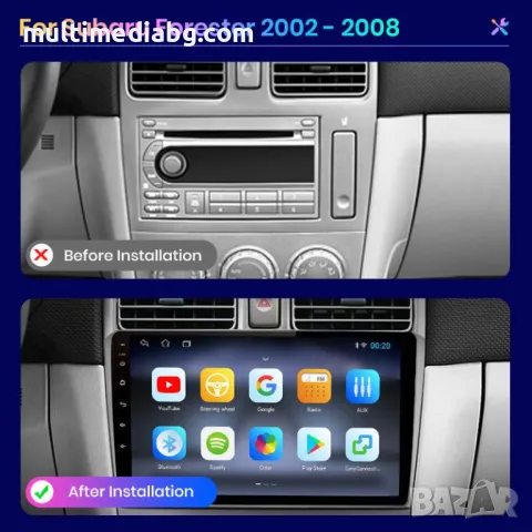 Subaru Forester 2002-2008 Мултимедия Навигация Android, снимка 2 - Аксесоари и консумативи - 50034338