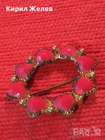 СТАРА ЗЛАТИСТА СКЪПОЦЕННА РЕТРО БРОШКА МАЙСТОРСКА ЮВЕЛИРНА РАБОТА 48772, снимка 11 - Антикварни и старинни предмети - 48733978