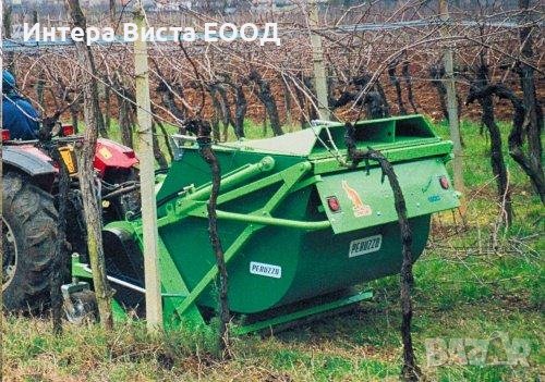 Раздробител за резитбени пръчки и тревна маса с контейнер и хидравлично изсипване 1600 мм работна ши, снимка 5 - Селскостопанска техника - 39770545