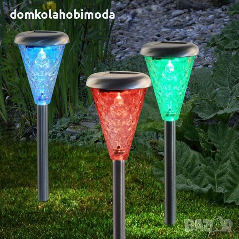 Соларна лампа, RGB LED/ 37.7 cm, снимка 3 - Соларни лампи - 39608040