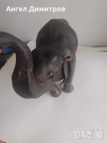 Стар кожен слон , снимка 3 - Антикварни и старинни предмети - 51201709