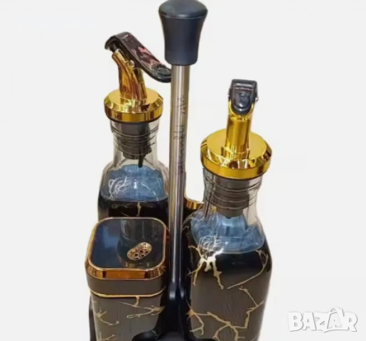 Луксозен въртящ се комплект с дозатори ,метална стойка, снимка 2 - Други - 53516684