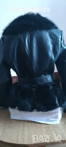 Дамско кожено яке с пух., снимка 12 - Якета - 48709081