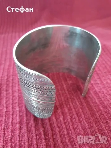 Сребърна гривна, снимка 5 - Гривни - 56108150