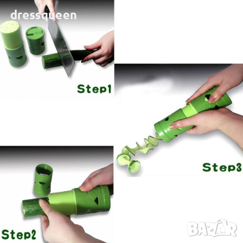 1172 Резачка за зеленчуци Spiral Slicer, снимка 6 - Аксесоари за кухня - 44571626