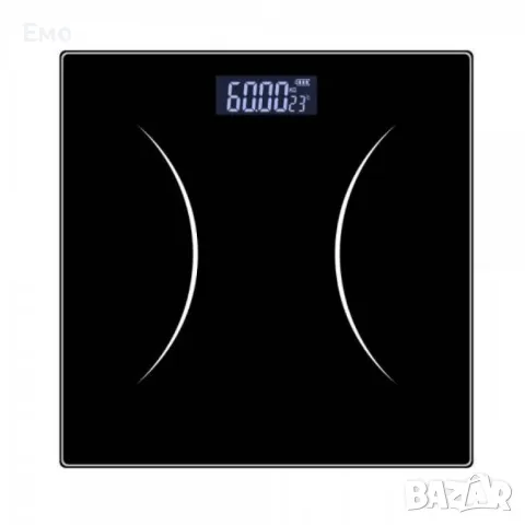 Кантар за тегло дигитален, батерии 2хААА, LCDекран, 180кг, черен, звезди, бял мрамор, снимка 2 - Други стоки за дома - 48523562