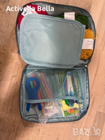 Комплект аксесоари за плетене, 58 части, алуминиеви куки – Пълен сет за начинаещи и напреднали, снимка 14 - Други - 52558373