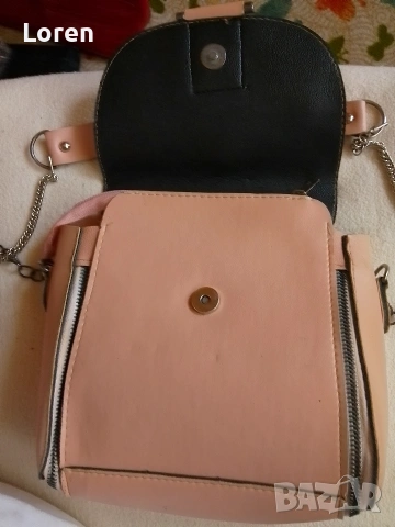 Чанта цвят пепел от рози , снимка 4 - Чанти - 53467565