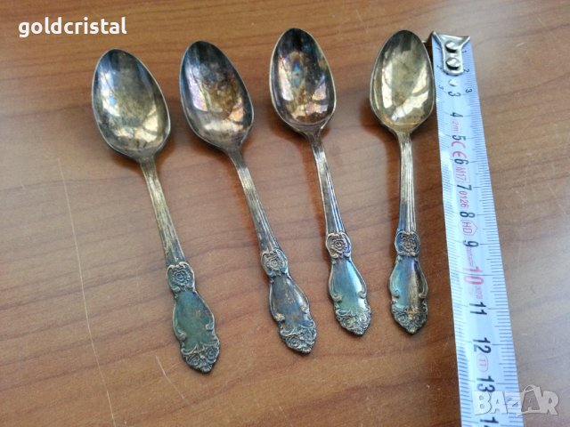 Руски позлатени лъжички мнц, снимка 3 - Антикварни и старинни предмети - 40306185