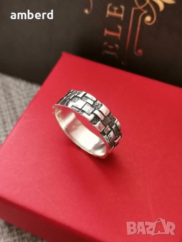 Сребърен пръстен модел R120