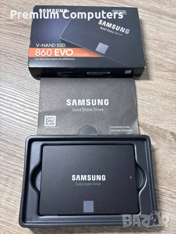 ССД/SSD Samsung 860 EVO 500GB SATA III – Отлично състояние (98% здраве), снимка 2 - Твърди дискове - 56240473