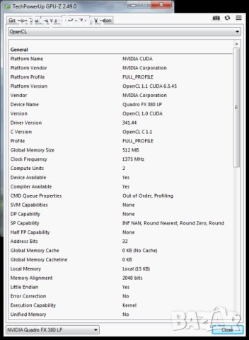 Видео карта NVidia Quadro FX 380 LP 512MB GDDR3 64bit PCI-E, снимка 13 - Видеокарти - 41291734