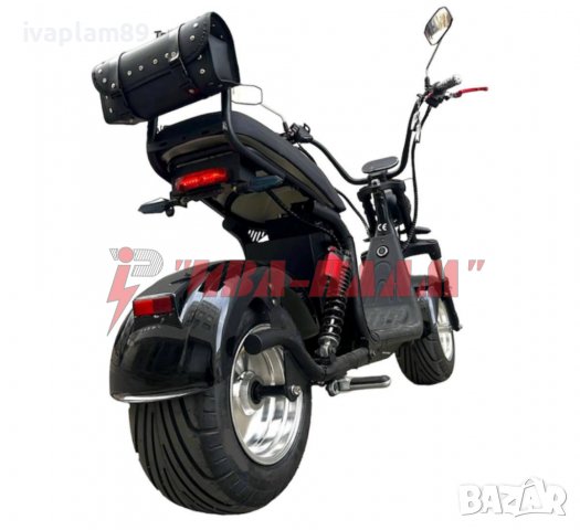 Електрически скутер ’Harley’-3000W,60V,44aH+ЛИЗИНГ+Преносима батерия+Bluetooth+Аларма+Aмортисьори, снимка 7 - Мотоциклети и мототехника - 39497726