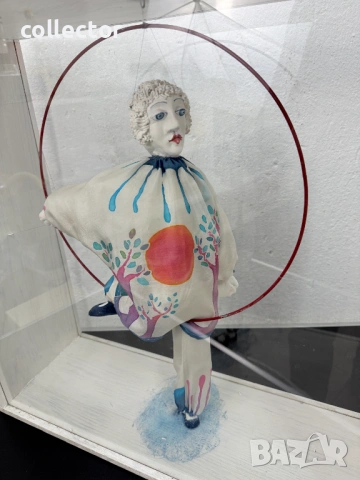 Артистична кукла-клоун / скулптура. №7798, снимка 9 - Антикварни и старинни предмети - 53010492