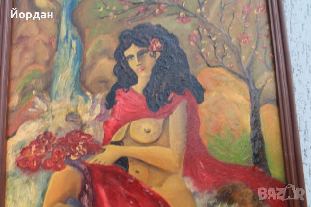 Картина масло върху шперплат-подписана, снимка 11 - Картини - 40486241