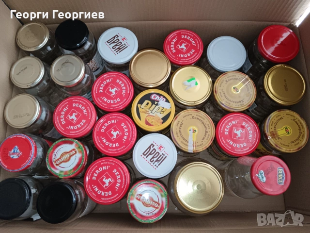 Буркани с винт, различни размери, над 100 бр.