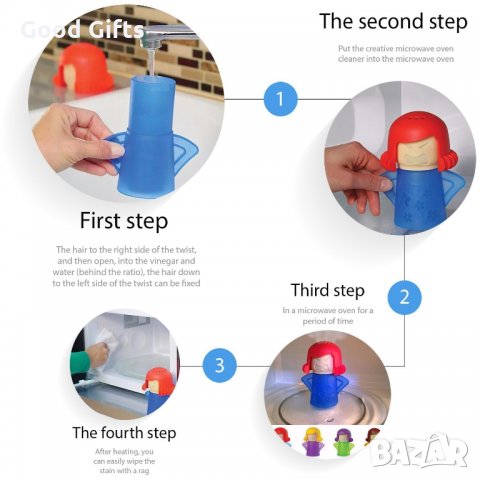 УРЕД ЗА ПОЧИСТВАНЕ НА МИКРОВЪЛНОВА ФУРНА ANGRY MAMA, снимка 4 - Други - 34705828