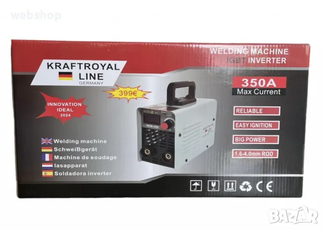 Инверторен Електрожен KraftRoyal 350А, снимка 5 - Други инструменти - 47732793
