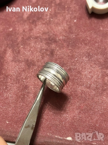 Дамска сребърна халка, снимка 6 - Пръстени - 52850988