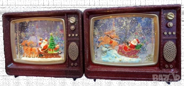 Коледен ретро телевизор - декорация, снимка 7 - Други стоки за дома - 52366614