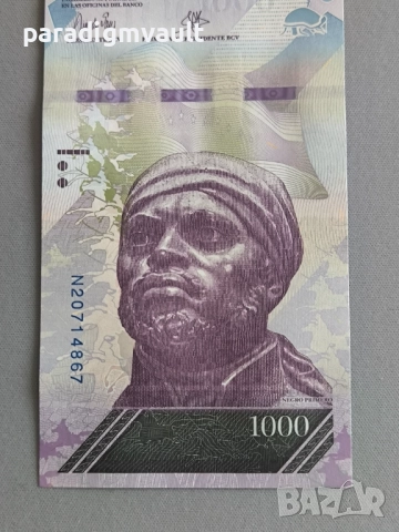 Банкнота - Венецуела - 1000 боливара UNC | 2017г., снимка 2 - Нумизматика и бонистика - 52743805