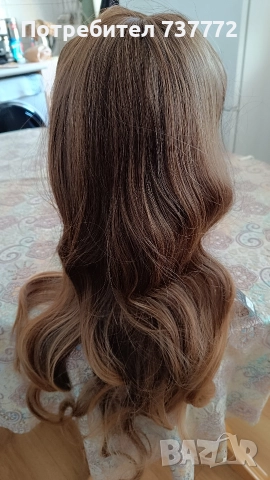Светло кестенява с руси краища перука, снимка 3 - Аксесоари за коса - 52811273