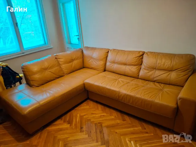 Диван, естествена кожа!, снимка 6 - Дивани и мека мебел - 48461024