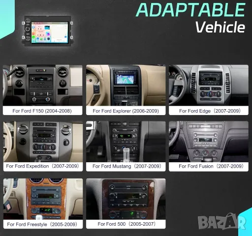 Мултимедия за, FORD, F150, F250, F350, Escape, Focus, Mustang, Навигация, 2DIN, двоен дин плеър Форд, снимка 8 - Аксесоари и консумативи - 49333153